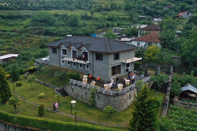 Berat 4x4 Off-Road and Vineyard Wine Tasting - Arriving at Vila Hadaj winery