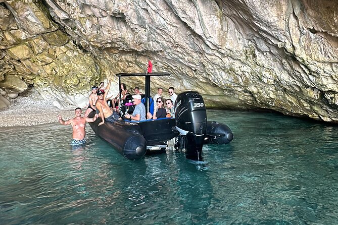 Blue Gem Cave and Grama Bay Speedboat Tour from Vlore - Secret Canyon by speedboat