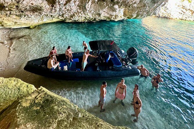 Blue Gem Cave and Grama Bay Speedboat Tour from Vlore - Blue Cave: the tour’s most atmospheric swim