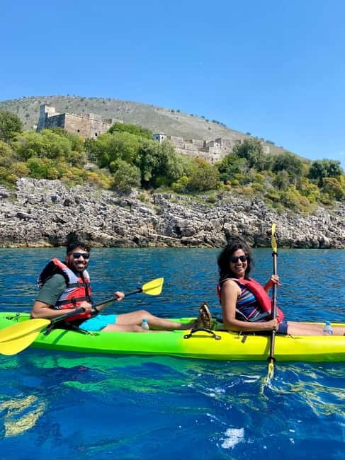 Caves of Porto Palermo: Kayak/SUP Tour with Castle Sea View - Paddling out from Porto Palermo Beach