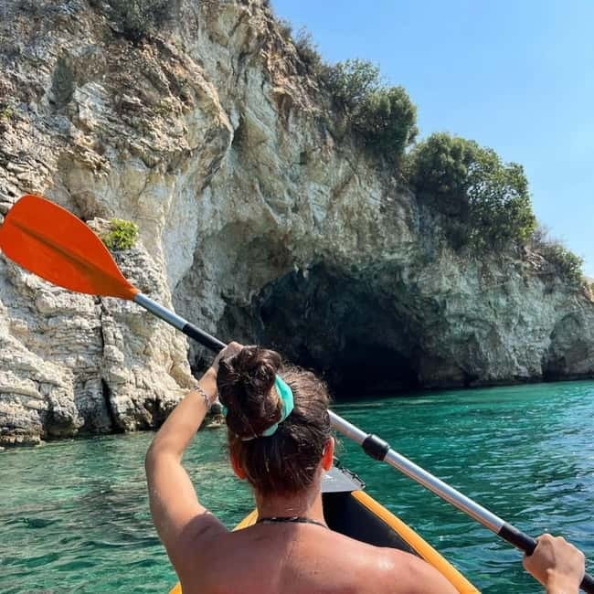 Caves of Porto Palermo: Kayak/SUP Tour with Castle Sea View - Cliffs and the second open-water stop
