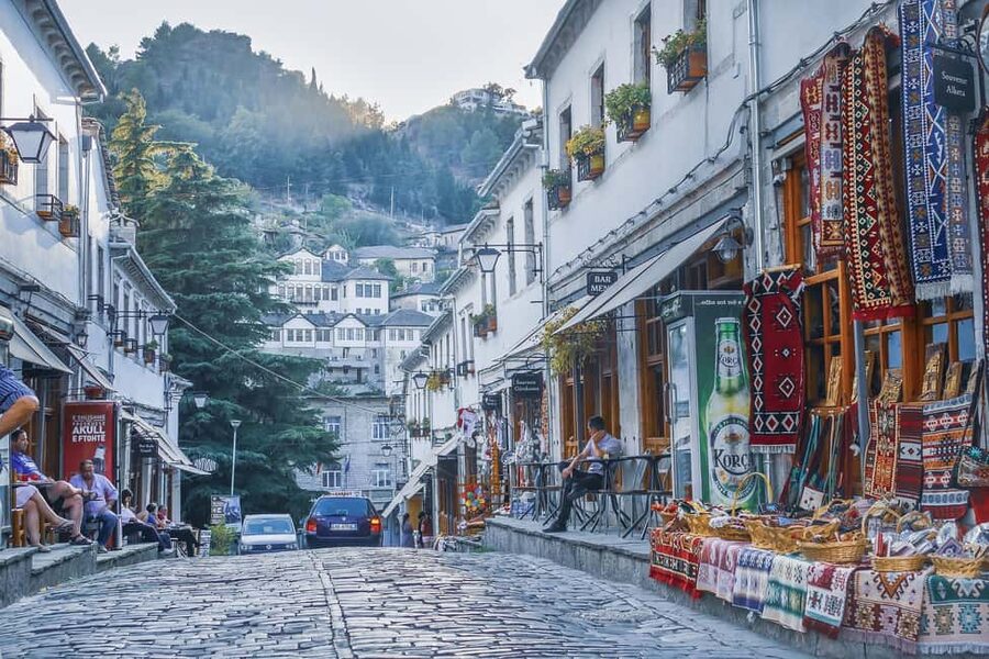 Day trip from Saranda : Blue Eye and Gjirokastra - Gjirokastra Castle and the stone Bazaar