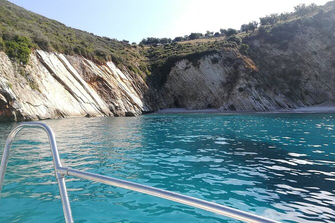 Dhermi: Boat tour of the coast to Filikuri beach - Himara, Spile, and Potami Beach