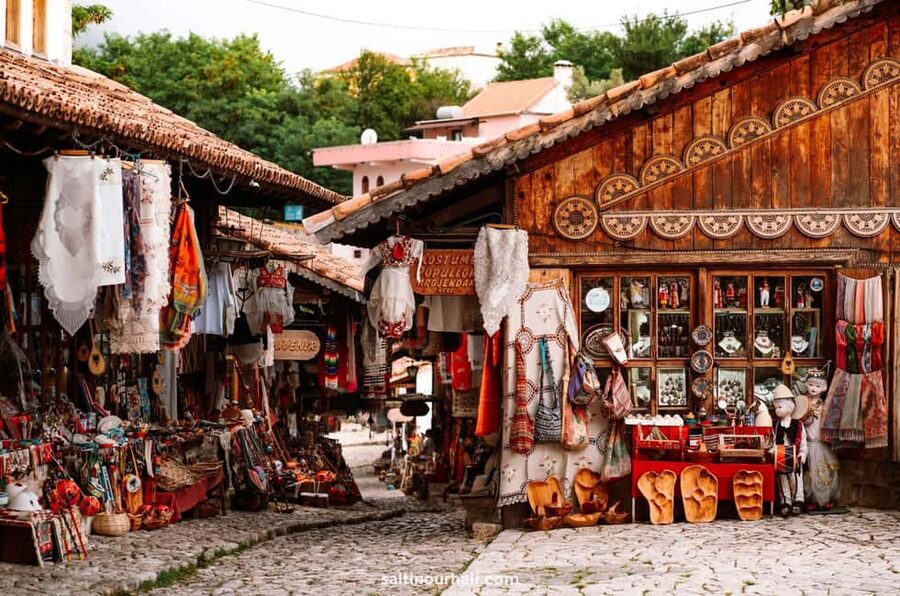 From Durres & Golem: Kruja Castle, Old Bazaar - The Onufri Museum and its carved iconostasis