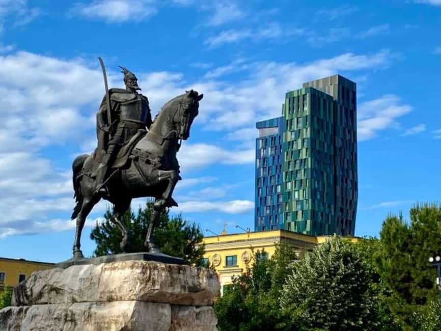 From Durres/Golem: Tirana City Tour and Dajt Cable Car - The Pyramid and Nënë Tereza Square