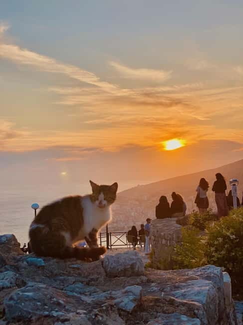 From Ksamil & Sarande: Blue eye & Lekursi Castle SUNSET - A quiet café stop beside the spring