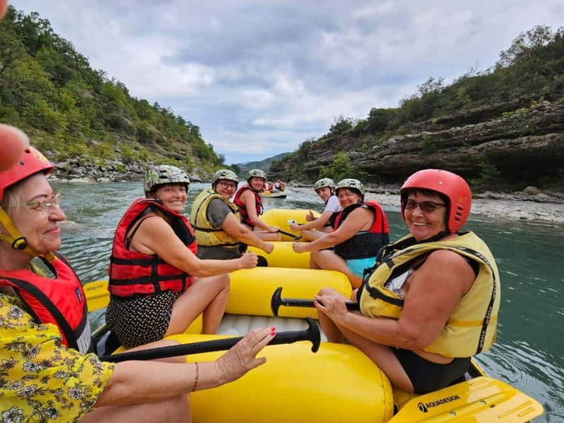 From Permet: Amazing Rafting Experience at Vjosa River - Waves, Currents, and Narrow River Passages