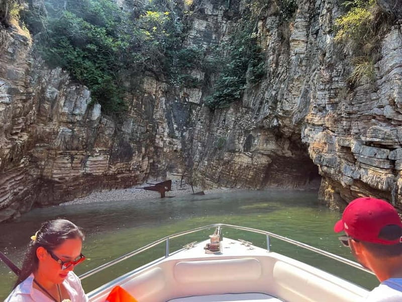From Saranda, Boat tour to Krorëza,Kakome, and Turtle Cave. - Turtle Cave and the short coastal stops