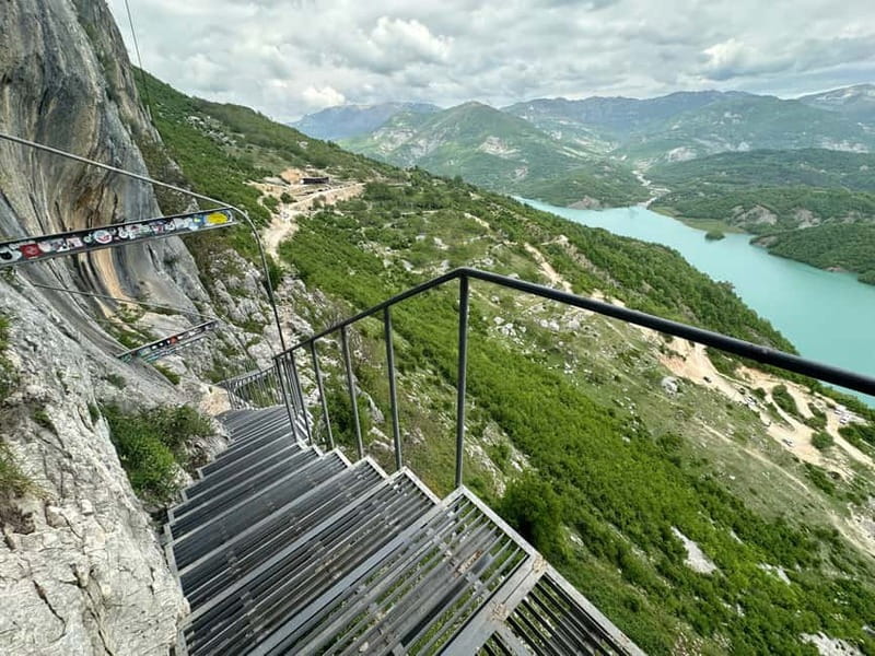 From Tirana: Bovilla Lake & Gamti Mountain Viewpoint Hike - Lunch and the river below the dam