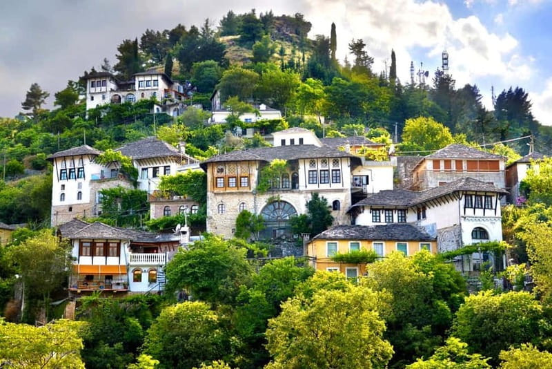 From Tirana: Full-Day Trip to the UNESCO-Listed Gjirokastra - First look at Gjirokastra’s stone hillside