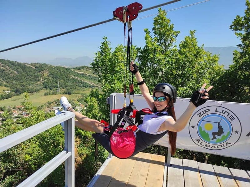 From Tirana: Petrela Zipline Adventure with Transport - Leaving Tirana from Rruga Myslym Shyri 65