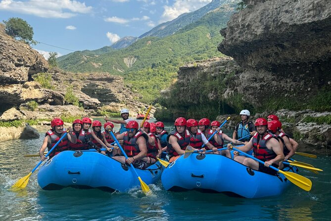 Guided Rafting Tour - Vjosa River National Park - Permet, Albania - Faster water in the second half