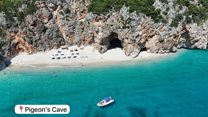 Himara: Coastline Small Group Boat Tour (North&South 3h30') - North toward Livadhi, Aquarium, and Jale