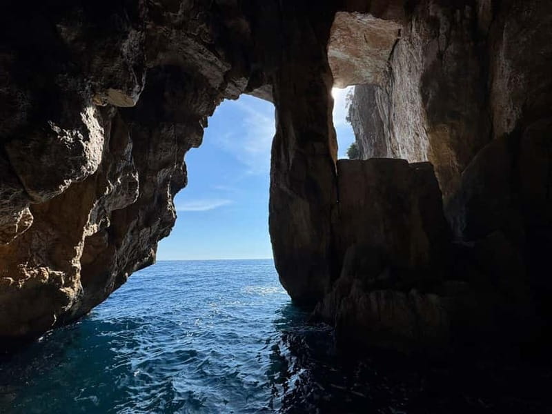 Himara: Hidden Beaches and Caves Small Group Boat Tour - Goat Beach and the first real swim