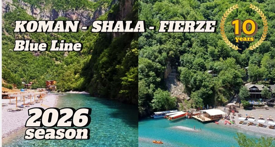 Koman, Shala River Boat Ride to Fierze. - Leaving Shala for Fierze