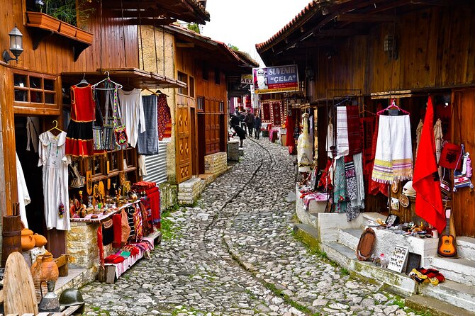 Kruja Castle ,Sari Salltik & Durrës fromTirana - Browsing Kruja’s old bazaar