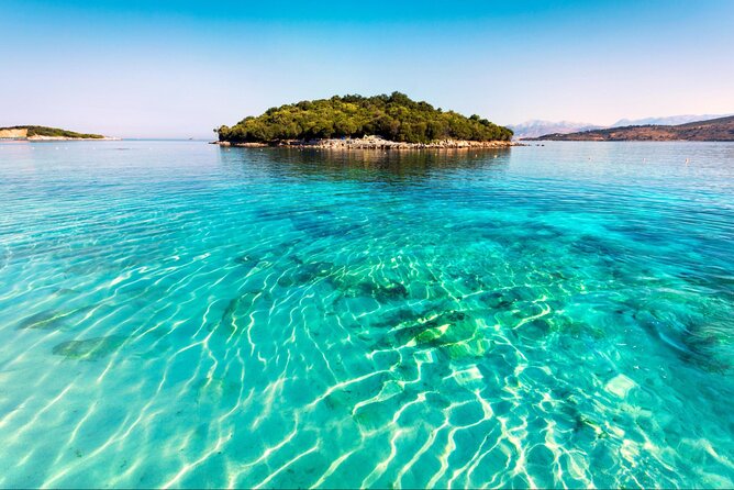 Ksamil Blue Eye and Saranda Day Tour from Tirana Durres Golem - Saranda brings the Ionian Sea into view