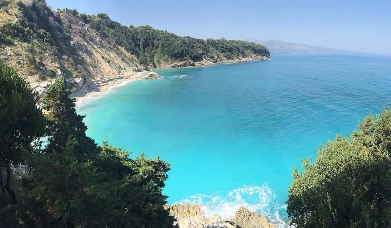 Ksamil Boat Tour To Pulebardha, Pigeon Cave & Snorkelling - Mirror Beach, or Pasqyrat, from the water