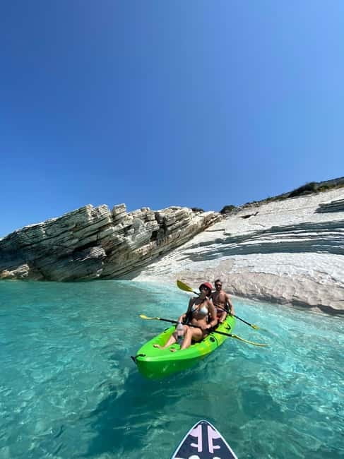Lukova - Kroreza secret beaches and caves: Kayak & SUP Tour - Paddling past Lukova’s rocky coves