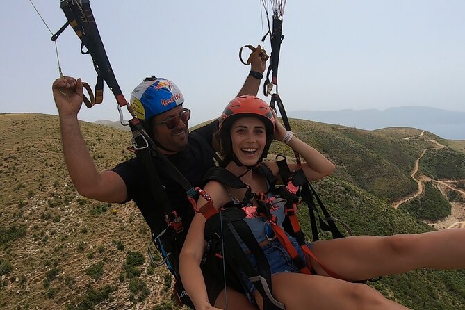 Paragliding Fly Tandem Vlora - Taking off from Shashic Mountain above Vlora