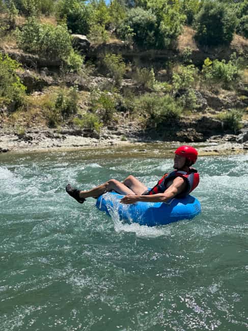 Permet: River Tubing/Rafting at Vjosa National Park - A calm final float back to base
