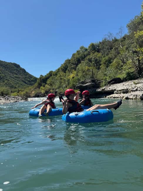 Permet: River Tubing/Rafting at Vjosa National Park - The first gentle rapids help you settle in
