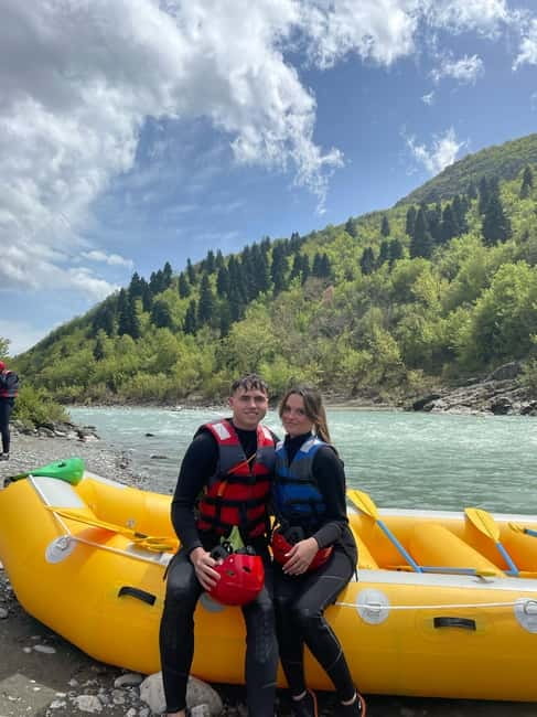 Permet: Vjosa River National Park Guided Rafting Tour - The first stretch, gentle rapids and mountain views