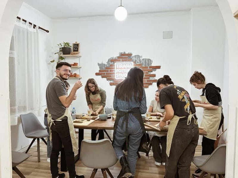 Pottery and Wine Workshop in Tirana - Taking a turn at the pottery wheel