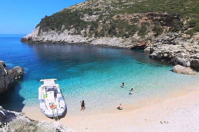Private 6 H Boat Dafina Bay & Bear's Bay - Leaving Vlore for the Karaburun Peninsula