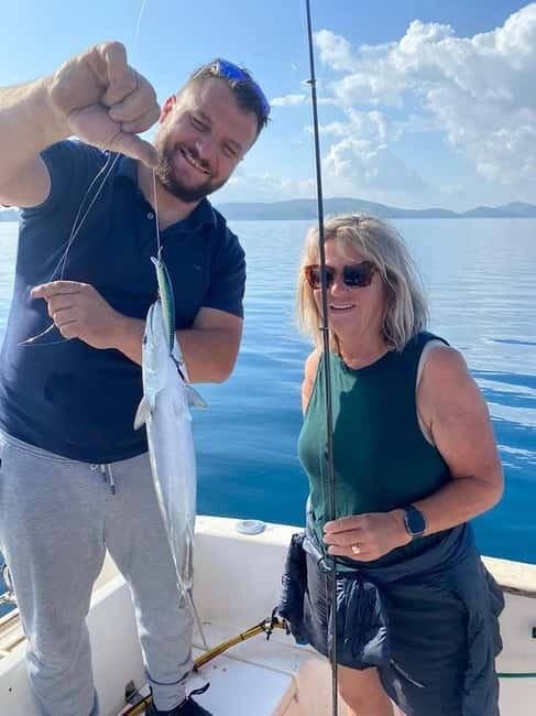 Private Fishing Tour - Pelagic Boat Tours in Saranda - Getting set up with rods, bait, and tackle