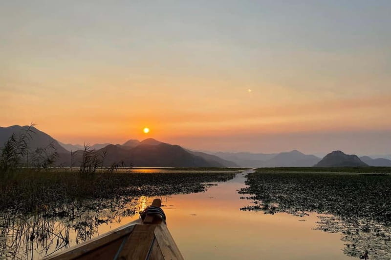Romantic Sunset tour on Skadar lake with drinks and snacks - From Virpazar through the narrow canal