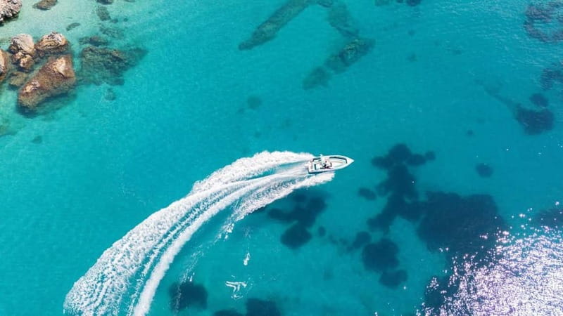 Saranda: Boat Tour to 7 Destinations with Beach Umbrella - Leaving Saranda for the northern Riviera