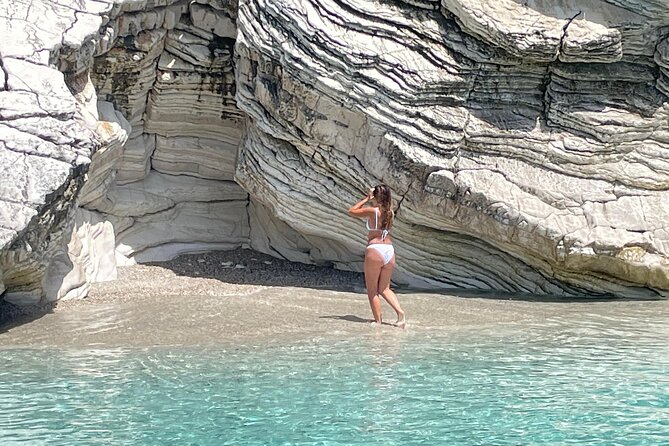 Saranda: Riviera Secrets, Cruise to Krorez and Turquoise Bays - Kakome Beach, woods above a former military base
