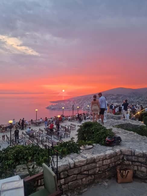 Sarande: Blue Eye Spring and Lekursi Castle Sunset Tour - Reaching the Blue Eye by foot or tourist train