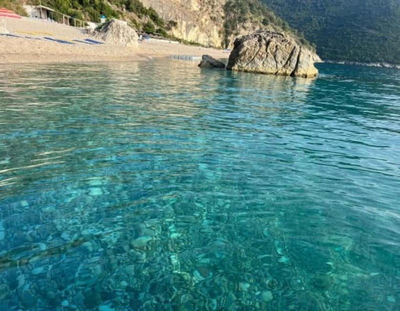 Sarandë: Boat Tour at Kroreza & Hidden Caves with Snorkeling - Krorez Beach: three hours to slow down