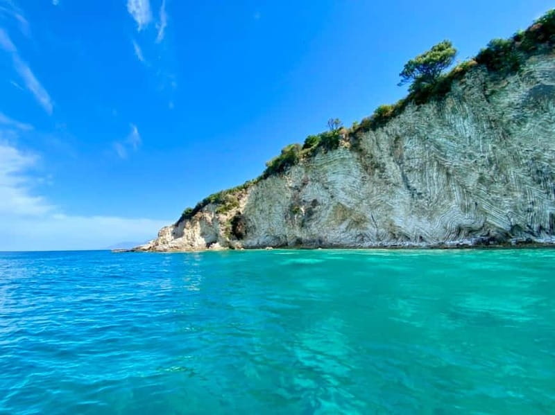 Sarandë: Ionian Coast Hidden Beaches and Caves Boat Tour - Kroreza Beach is the main event
