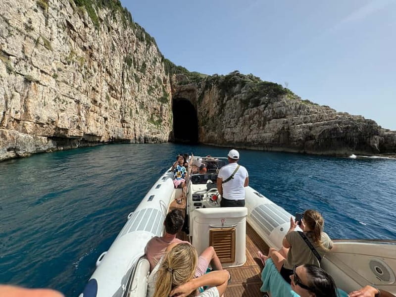 Secret Blue Cave & Grama Bay - Speed Boat Tour - Haxhi Ali Cave and the pirate story