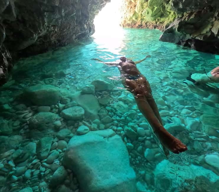Secret Blue Cave & Grama Bay - Speed Boat Tour - Dafina Bay gives you the first real swim