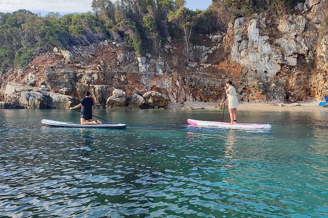 Stand Up Paddle-boarding around Ksamil islands (3 times a day) - Your first lesson on the beach