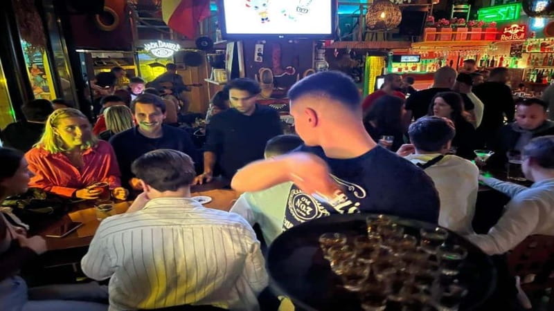 Tirana: Guided Bar Crawl with Welcome Shots - The first bar: a calmer start for meeting people