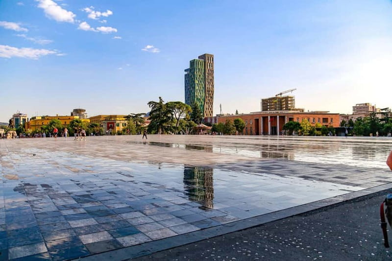 Tirana Stroll Tour, Walk and Taste Qofte & Raki! - Skanderbeg Square and the center of Albanian identity