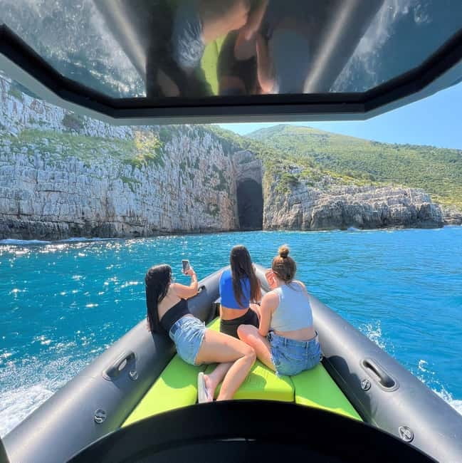 Vlora: Grama Bay and Blue Cave Speedboat Tour Adventure - Bristan Bay: A Quieter Twenty Minutes