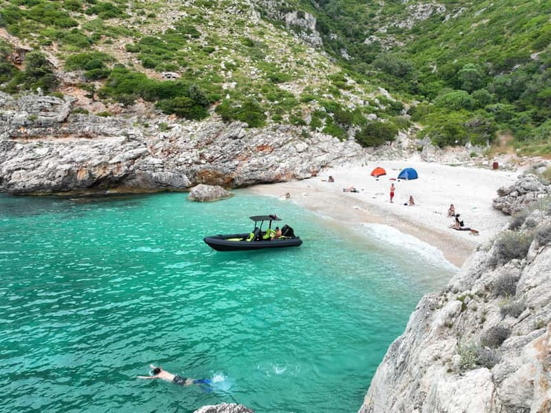 Vlora: Grama Bay and Blue Cave Speedboat Tour Adventure - Haxhi Ali Cave and Its Pirate Legend
