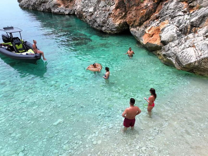 Vlora: Grama Bay and Blue Cave Speedboat Tour Adventure - Two Hours Around the Karaburun Peninsula