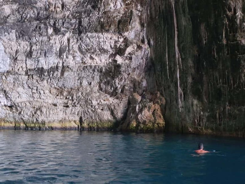 Vlorë: Haxhi Ali Cave & Karaburun SpeedBoat Tour - Three hours at Dhim Kushta Bay