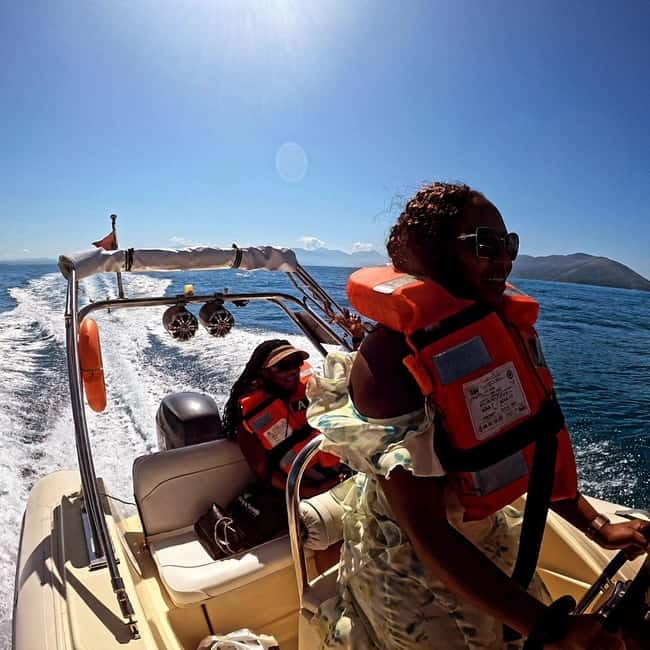 Vlore: Haxhi Ali Cave, Karaburun Speedboat Tour & Snorkeling - The guides, music, and photo help