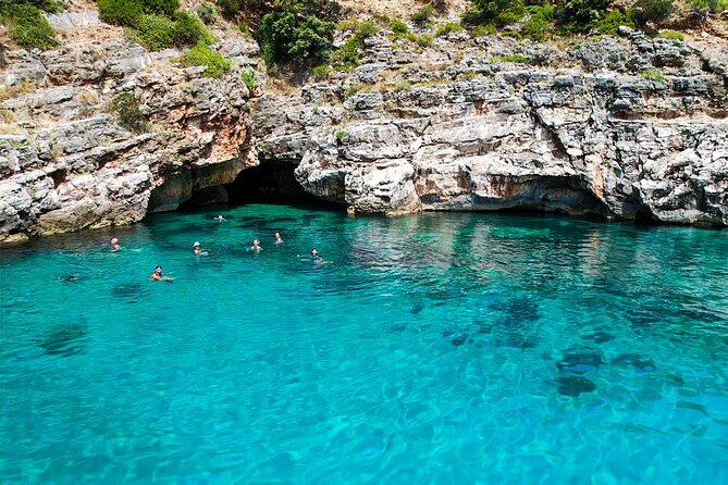 Vlore Private Boat Tour Blue Cave & Grama Bay Adventure - Two hours at Grama Bay