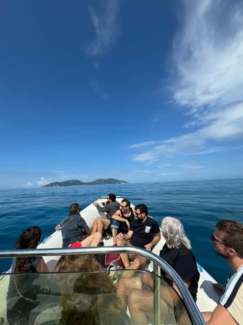 Vlorë: Sazan Island, Haxhi Ali Cave, and Karaburun Boat Tour - Sazan Island: military history beside clear water