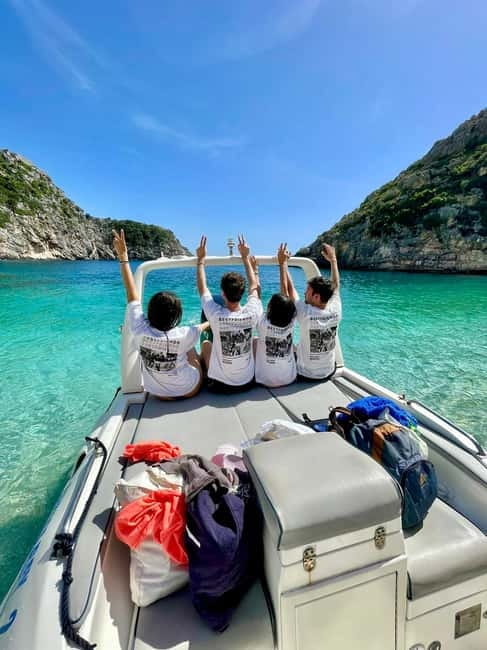 Vlore: Secret Blue Gem Cave and Grama Bay Tour by Speed Boat - Englishman Bay and the hilltop view