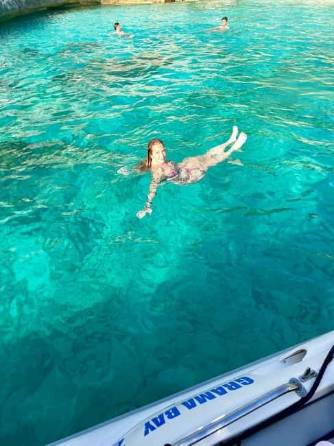 Vlore: Secret Blue Gem Cave and Grama Bay Tour by Speed Boat - Grama Bay gets the longest stop